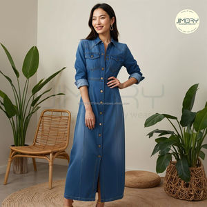 Conjunto de Vestido vaquero para mujer, novedad de 2025, ropa informal y de uso diario para verano e invierno, ropa de calle de fiesta y estilos bonitos, venta al por mayor - Product Image 2