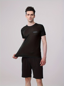 Mens <b>Polyester</b> <b>T</b> <b>Shirt</b> Everyday Essential Short Sleeve Crew Neck Breathable Lightweight Comfortable Regular Fit Casual Fashion - Product Image 5
