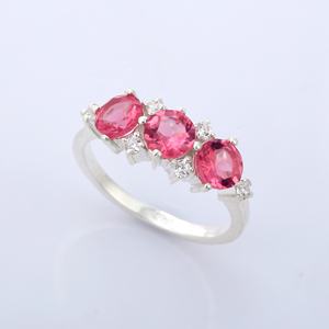 Top Hydro Pink Tourmaline Bague CZ attrayante à la mode en argent sterling 925 pour femme et fille - Product Image 6