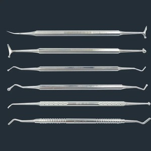 Spatule dentaire double extrémité en acier inoxydable pour composite et amalgame – Outil de dentiste - Product Image 1