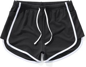 Pantalones Cortos Deportivos para Hombre de Secado Rápido, Poliéster/Algodón, Cintura Media, Cordón Ajustable, Diseño con Franja Lateral, Colores Rojo y Negro, Sublimación Personalizada - Product Image 2