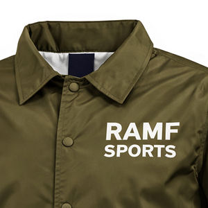 Veste de sport légère pour homme, idéale pour le printemps et l'automne, veste de coach, col rabattable à boutons, coupe-vent décontracté - Product Image 6