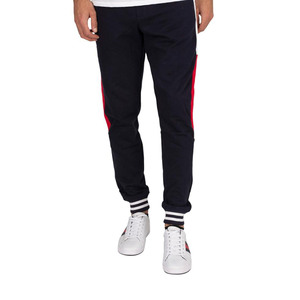 Men's Gray Cotton Sweatpants With <b>White</b> Side Stripe Elastic Waist <b>Jogger</b> Casual Pants Autumn Wear - Product Image 3