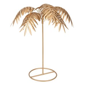 Tropical Palm Tree Table Lamp Brass Coastal <b>Decor</b> Large Size Novelty Metal Shade E27 LED <b>Light</b> Source Switch Control - Product Image 3