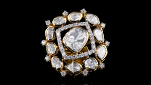 Pendientes de Novia con Diamantes Polki Cultivados en Laboratorio, Certificados por IGI, Acabado en Oro de 14K, Chapados en Rodio, Estilo Étnico, para Bodas y Fiestas - Product Image 4