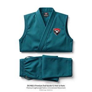 Uniforme de Taekwondo Dumela Color Verde Azulado, Ropa Duradera para Artes Marciales y Entrenamiento - Product Image 1