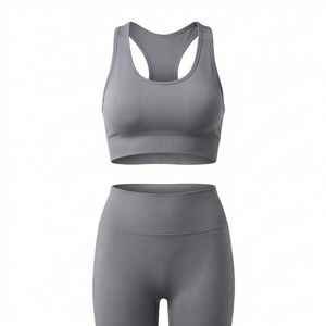 Conjunto de Yoga para Mujer, Talla Adulto, Secado Rápido, Material Spandex, Transpirable, Sin Costuras, Elástico, Ropa Deportiva para Gimnasio - Product Image 1