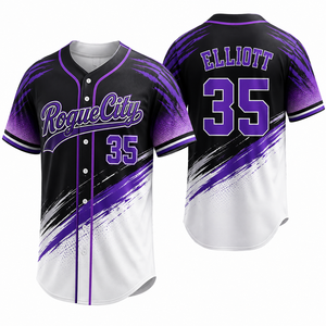 Camiseta de Béisbol Personalizable de Dos Botones para Hombre, Diseño Impreso en Poliéster de Alto Rendimiento, Resistente a la Decoloración, Colección Auténtica para Clubes y Partidos - Product Image 6