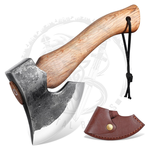 Hacha Vikinga Hecha a Mano de Acero con Alto Contenido de Carbono y Mango de Madera de Fresno - Hacha para Trabajos de Bricolaje, 1.5 kg, para Supervivencia y Poda de Jardín - Product Image 3