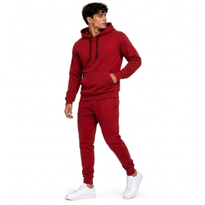 Men Cotton <b>Hoodie</b> Jogger Set Custom Streetwear Tracksuit Private Label OEM ODM Manufacturer - Product Image 5