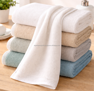 Serviettes de bain et de toilette en coton jacquard pour hôtel et spa, 300 GSM |   Super doux |   Séchage rapide |   Écologique |   Utilisation sportive - Product Image 2