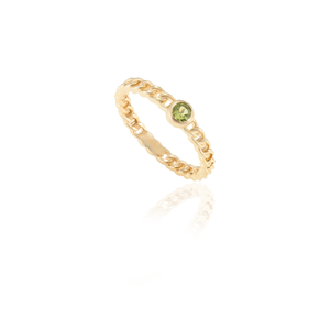 14K White Gold Peridot Cluster Ring with Prong Setting - Product Image 4