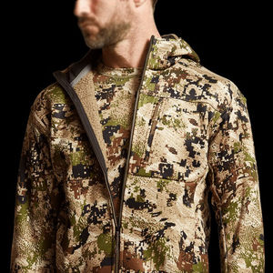Veste de chasse en toile d'extérieur à motif personnalisé, teinture intégrale par transfert thermique, respirante, à carreaux, col montant, logo avant, OEM ODM - Product Image 5
