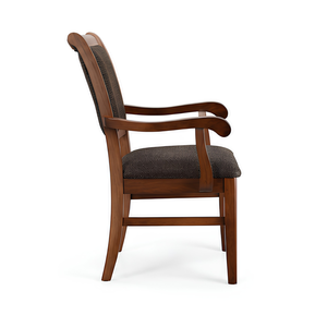 Chaise de salle à manger en teck massif moderne et luxueuse, chaise en bois rembourrée pour restaurant, hôtel et café - Product Image 4