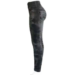 Splendid Apparel High Waist Full Length Printed <b>Knitted</b> <b>Leggings</b> Pockets Stretchy Slim Fit Spandex/Nylon Anti-bacterial Sporty - Product Image 3