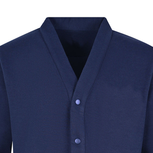 Customizable Navy and white Embroidery Long Sleeve Winter Knit Cardigan Women <b>Plus</b> <b>Size</b> Casual Style Button Cardigans - Product Image 2