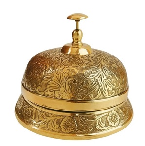 Campana de Recepción Manual de Latón, Campana de Llamada de Metal Resistente para Maestros, Escuelas y Accesorios de Escritorio de Oficina - Product Image 5