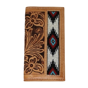 Bolso Ejecutivo de Cuero Genuino Hecho a Mano de Estilo Bohemio Indio, Cierre de Cremallera de Lujo Duradero, Estampados de Animales, Viajes, Primavera Verano - Product Image 1