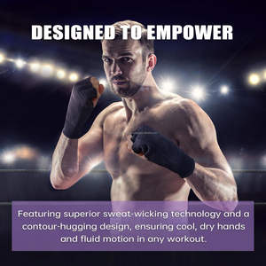 Gants de boxe en coton élastique à demi-doigts pour hommes et femmes pour le Muay Thai et enveloppement à la main. - Product Image 6