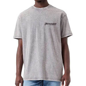 Camiseta de Hombre con Efecto Ácido, Estilo Informal, Ajuste Relajado, Prenda de Moda Urbana - Product Image 1