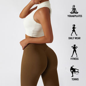 Leggings Deportivos de Moda, Sólidos, de Secado Rápido, Transpirables, con Control de Abdomen, para Gimnasio, Yoga, con Efecto Levanta Glúteos en V, Cintura Alta Elástica - Product Image 2