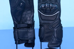 Gants de moto en cuir véritable pour hommes, avec protection des doigts et des phalanges, compatibles écran tactile, respirants, équipement de motard - Product Image 6