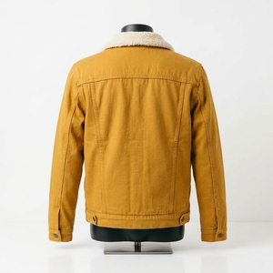 <b>Men's</b> Winter <b>Sherpa</b> Lined Denim <b>Jacket</b> Warm <b>Fleece</b> Casual Outerwear Slim Fit Fur Collar Denim <b>Jacket</b> - Product Image 5