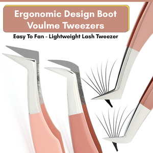 Professional Sustainable Volume Isolation Lash Tweezer Regular Fiber Tip Perfect Grip to Lashes Fiber Tweezers - Product Image 6