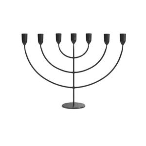 Portavelas de Metal alto de 7 brazos con revestimiento negro Vintage de época moderna para Hotel Resort decoración de boda iluminación decoración de Navidad para el hogar - Product Image 1