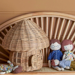 Panier en rotin artisanal en forme de champignon pour enfants, panier de rangement et organisateur de jouets pour enfants en tissage naturel, vente en gros OEM Vietnam - Product Image 4