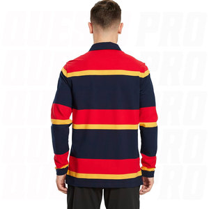 Polos de rugby personnalisés en coton 100% pour hommes, broderie et impression sur écran, polos tricotés pour hommes, vêtements de sport, vêtements de rugby - Product Image 4