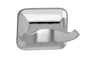 Crochet double mural classique en alliage de zinc finition chromée pour salle de bain et hôtel en stock - Product Image 1