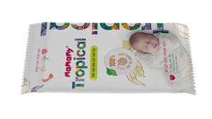 Toallitas húmedas para bebé no tejidas de rayón natural 100% al por mayor Toallitas limpiadoras de 10 piezas tropicales Mamamy - Product Image 3