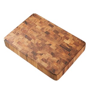 Planche à découper carrée en bois de qualité supérieure, plateau de service de cuisine, planche de boucher pour la maison et l'hôtellerie - Product Image 2