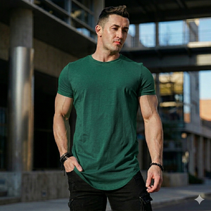 Camiseta de Algodón Cómoda para Hombre, Ligera, Transpirable, Tela Suave al Tacto, Ropa Casual para Uso Diario, Pedido al por Mayor - Product Image 1