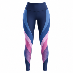 Leggings respirants antibactériens taille haute en polyester/coton pour femmes, fabrication OEM ODM, export mondial, course à pied et fitness - Product Image 1