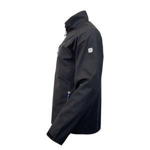 Veste en polaire noire pour femmes, manches longues, col montant, fermeture éclair, coupe-vent, vêtements d'automne, couleur unie, vêtements d'extérieur en polyester - Product Image 2