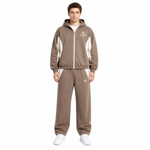 Conjunto Deportivo Premium Extra Grande para Hombre – Sudadera con Cierre y Pantalones Deportivos |   Felpa de Algodón de Alta Densidad (GSM) |   Conjunto de Ropa Urbana - Product Image 2