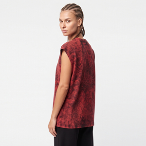 Débardeur de sport 100% Coton tricoté épais, délavé à l'acide, sans manches, col rond, coupe ample, imprimé, écologique, séchage rapide - Product Image 5
