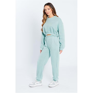 Custom Logo Unisex Sweatsuit Workout Fitness Fleece Plus Size Hoodie and Jogger <b>Tracksuit</b> for Women - Product Image 1