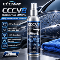 CCCV8 Revêtement en spray rapide longue durée, barrière protectrice nano en polysiloxane, dureté 9H +50% de brillance, soin de la peinture de la carrosserie du véhicule, 125 ml