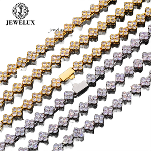 Premium <b>Iced</b> <b>Out</b> Cuban Link <b>Chain</b> Necklace Full Stone Diamond Style Hip Hop Jewelry Wholesale Available For Export - Product Image 4