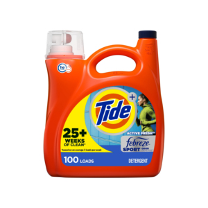 Détergent à lessive liquide Tide, parfum original, compatible HE, 100 lavages, 132 fl oz, détergent à lessive liquide Tide - Product Image 1
