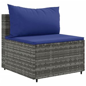 Juego de 4 Muebles de Jardín Estándar de Ratán Sintético Gris para Patio - Product Image 3