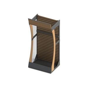 Custom Asian Style Slatwall Display <b>Stand</b> with Easy Assembly Desktop Installation Heavy <b>Weight</b> Metal Construction - Product Image 3