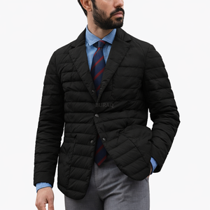 Custom Logo Front Streetwear Men <b>Thick</b> Puffer Jacket <b>Winter</b> Warm Waterproof <b>Coat</b> - Product Image 1