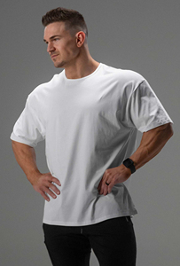 Cotton Spandex Men's Gym <b>T</b>-<b>Shirt</b> Loose Fit Short Sleeve Sport Fitness Running Workout Training <b>Shirt</b> in Sizes XS to <b>6XL</b> - Product Image 1