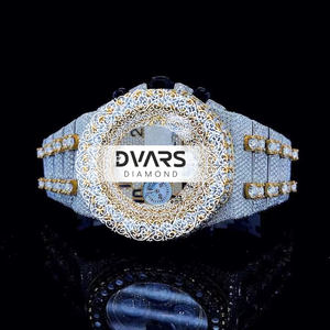 Montre de luxe Hip Hop blanche sertie de diamants, qualité export, pour hommes et femmes, idéale pour les fêtes et le quotidien, disponible à prix abordable - Product Image 3