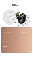Lampe LED 150W à monture baïonnette pour studio photo, tournage de films, diffusion en direct, caméra, enregistrement vidéo, éclairage d'appoint pour maquillage et beauté