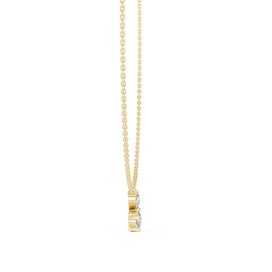 Brilliant Cut Lab Grown Diamond Classic Floral Chain Necklace 14K 18K <b>Solid</b> <b>Gold</b> Rhodium Plated E Color Minimalist <b>Pendant</b> Charm - Product Image 4